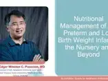 WNSC Webinar Nutritional Management of PT and LBW Infant