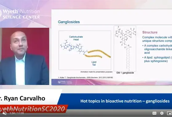 Hot topics in bioactive nutrition – gangliosides - Dr Ryan Carvalho